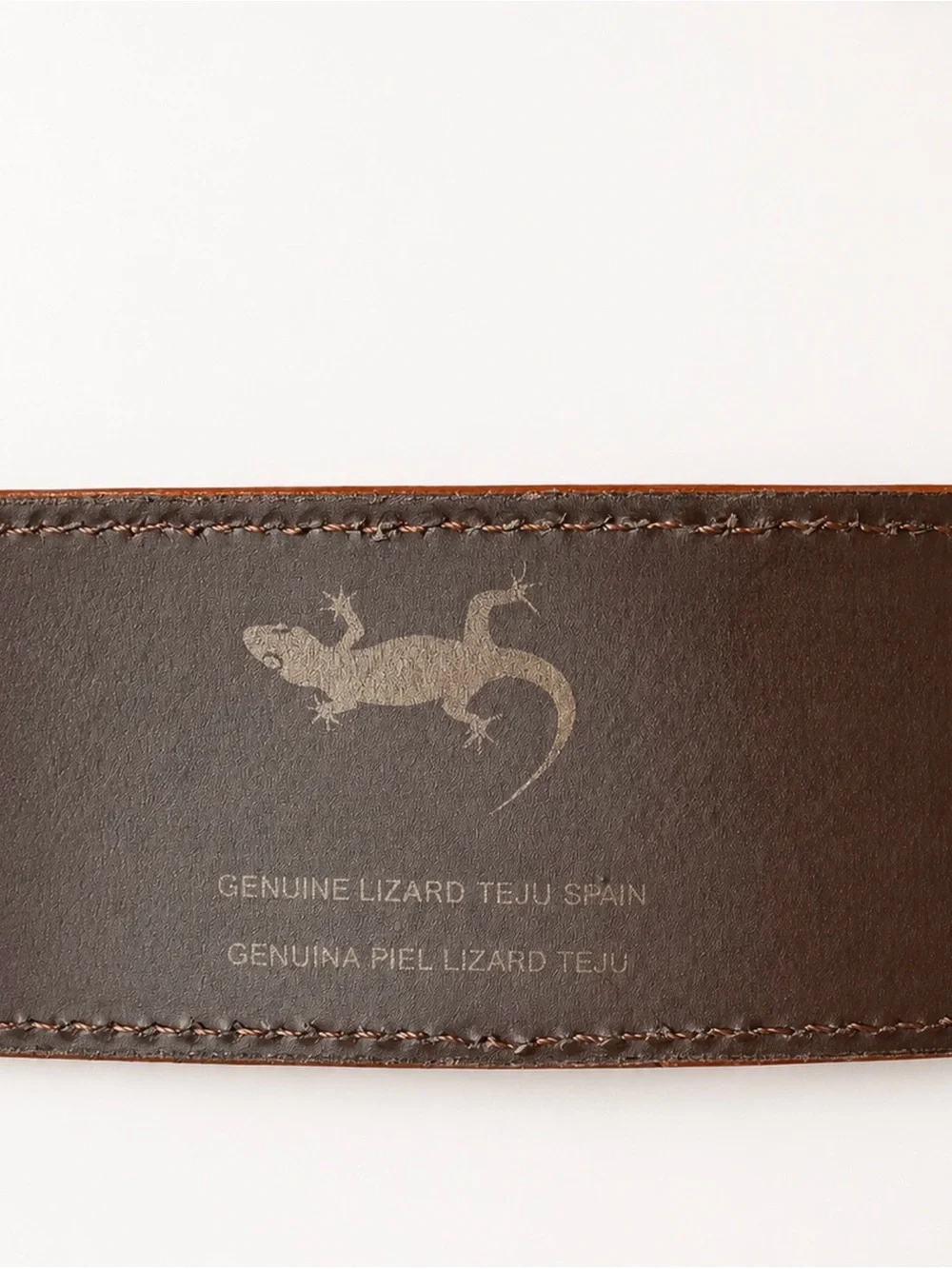 Los Altos Honey Genuine Teju Lizard Cowboy Belt Sz 34